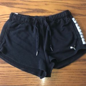 Black puma shorts